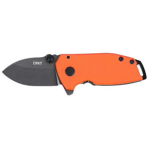 Big Orange SnapSquid by CRKT: D2 Steel Drop Point Folding EDC Knife with G10 Handle & Frame Lock
