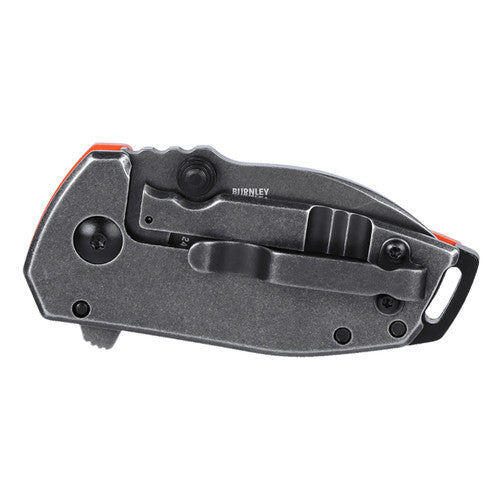 Big Orange SnapSquid by CRKT: D2 Steel Drop Point Folding EDC Knife with G10 Handle & Frame Lock