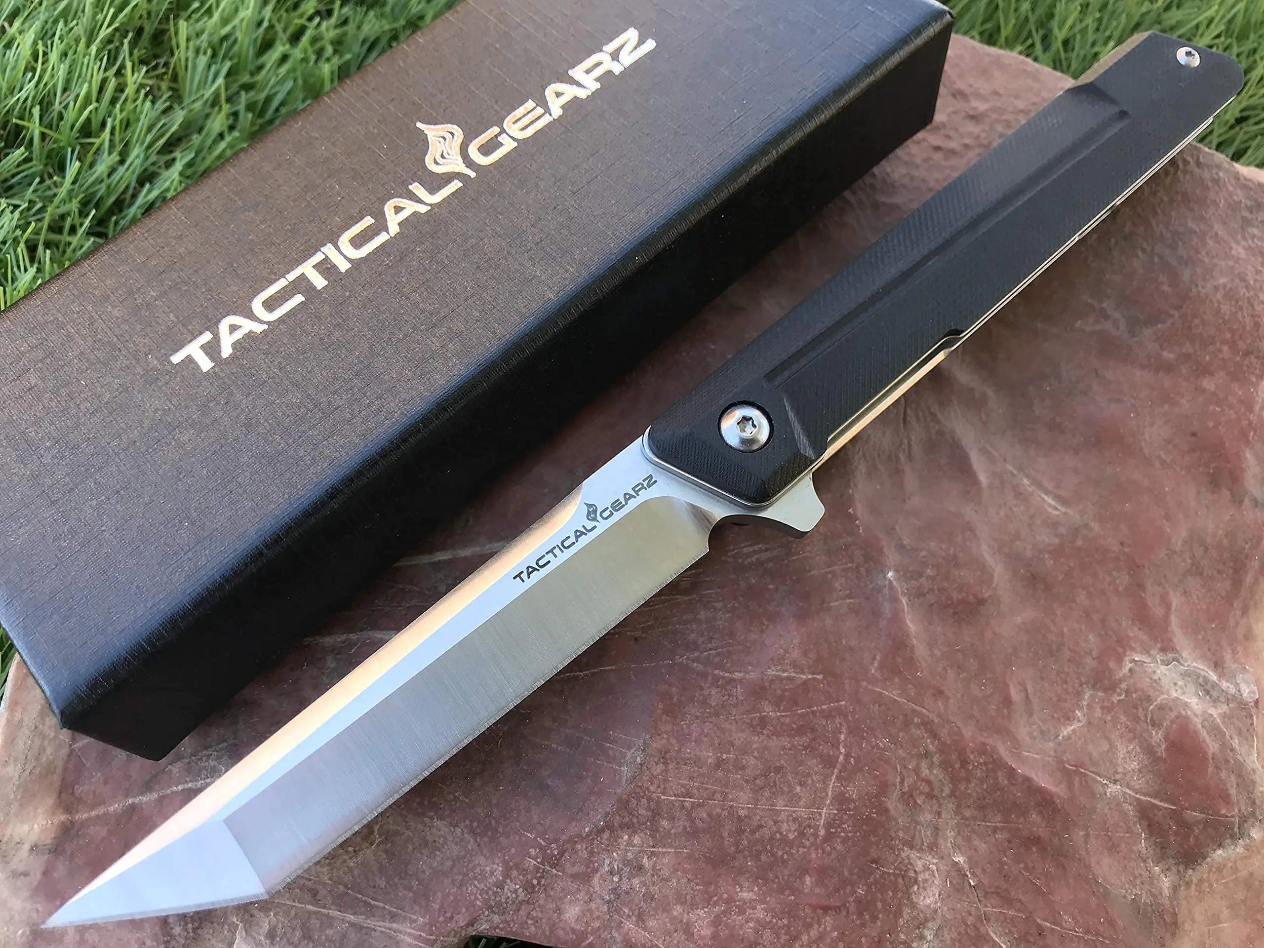 SnapTanto by Tactical Gearz: G10 Handle D2 Steel Folding EDC Knife with Sheath